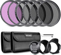NEEWER 82mm Lens Filter Kit: UV, Lens Hood and Lens Cap Compatible by Neewer