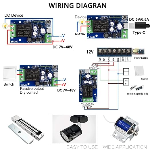 Ewelink WiFi Wireless Smart Relay Module USB 5v/12v/24v/48v Inching Selflock - Image 4