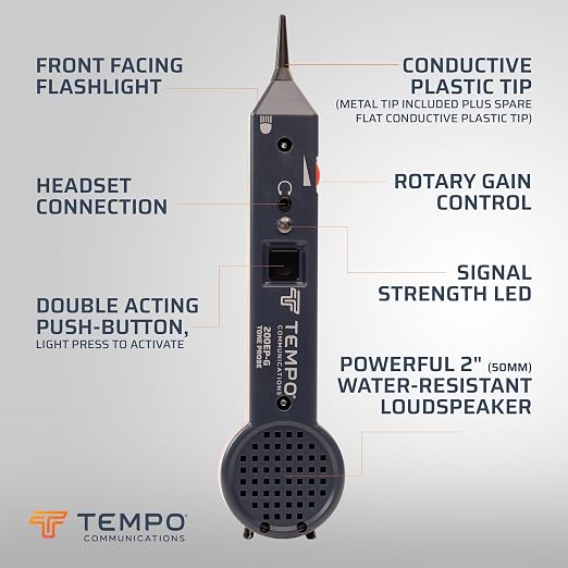 TEMPO Communications 701K-G Wire Tracer Electrical, Tone Generator and Probe Kit - Image 2