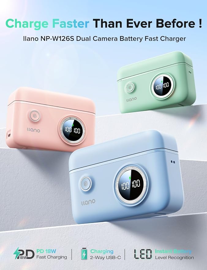 llano NP-W126S Dual Battery Fast Charger - Image 2