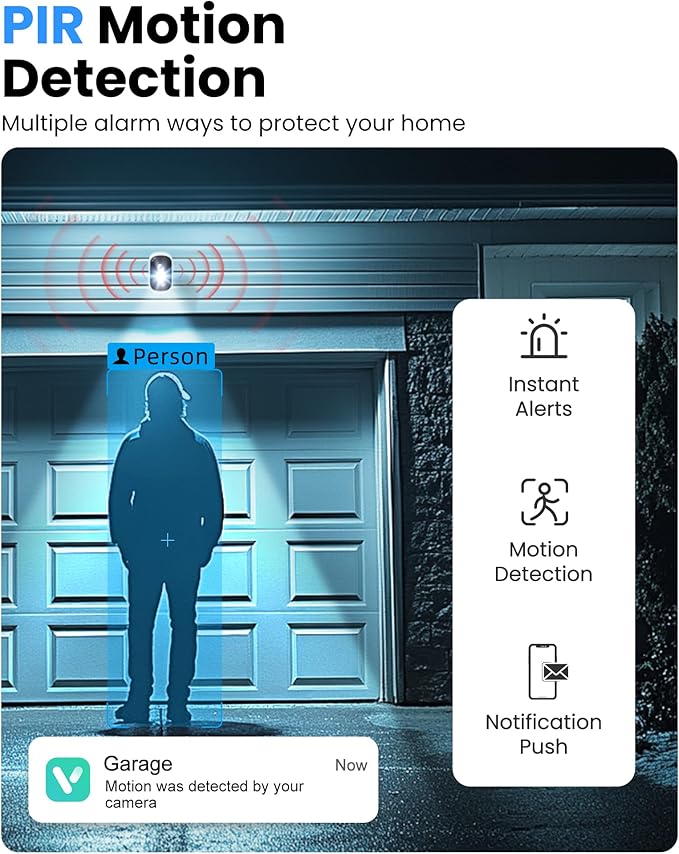 MISECU Security Cameras Wireless Outdoor, 2K Battery Powered WiFi Cameras - Image 4