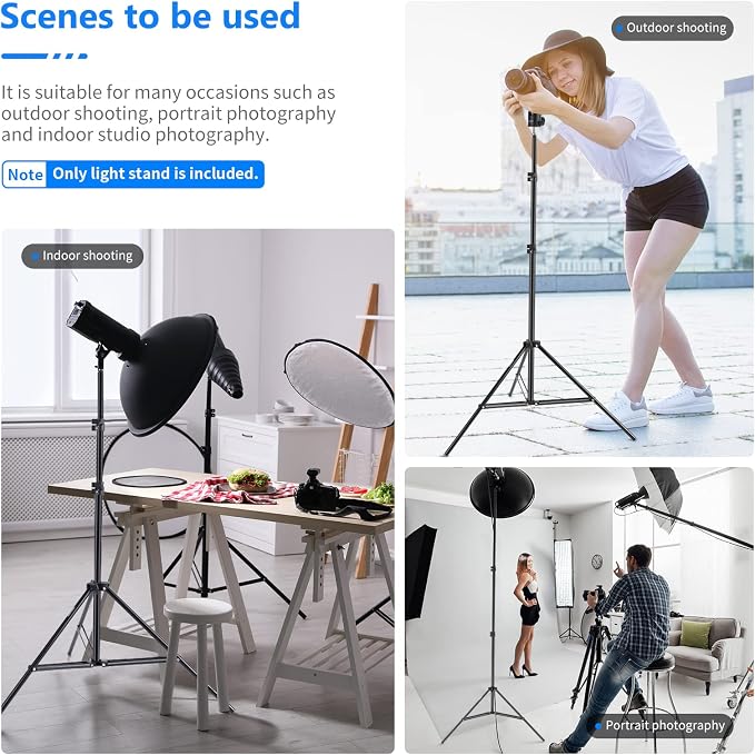 Neewer 75"/6 Feet/190CM Photography Light Stands - Image 4