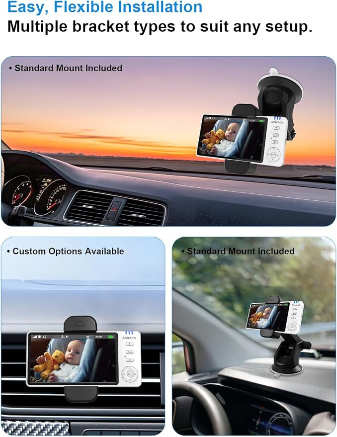 Wireless Baby Car Camera with 2 Cameras, 1080P Night Vision, Auto On/Off - Image 5
