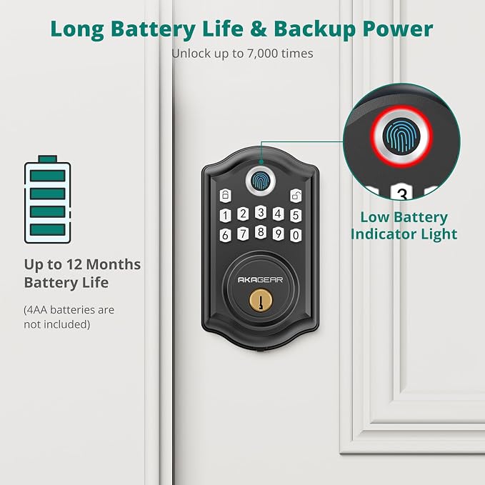 AkaGear DS10 Pro Keyless Entry Door Lock - Image 7
