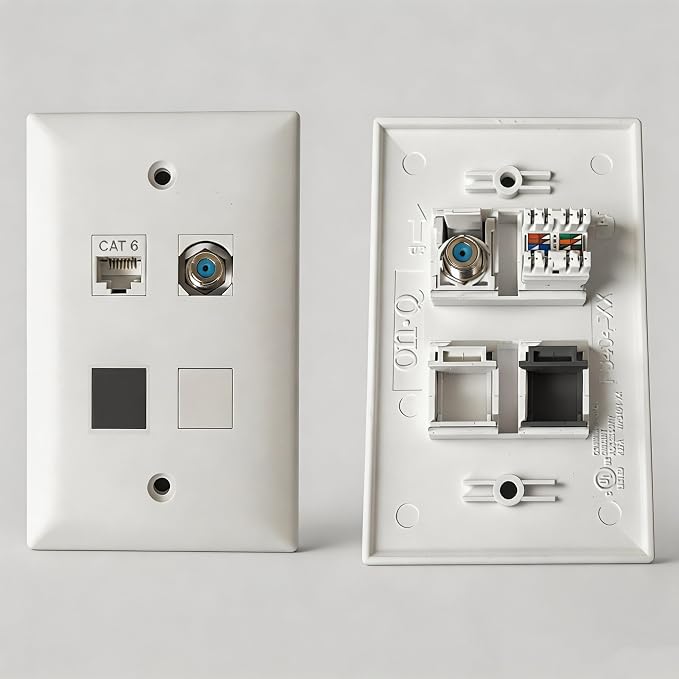 Jadaol 30-Pack Blank Keystone Jack Inserts, Keystone Port Dust Covers, Filler - Image 5