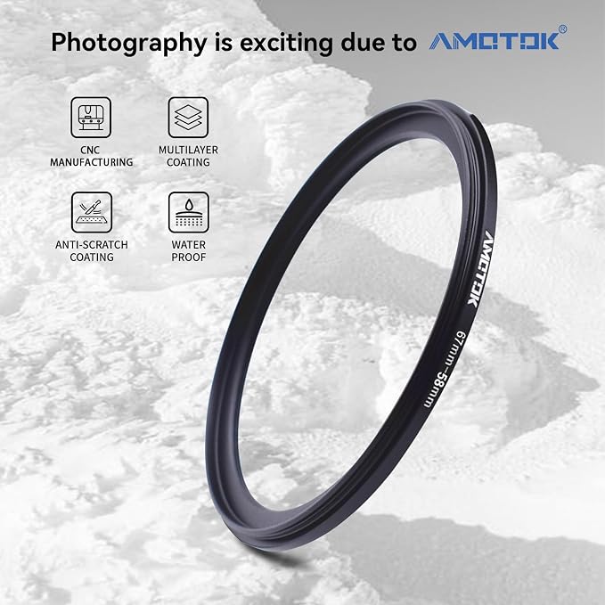 67mm Lens to 58mm Camera Lens Adapter, 67mm-58mm Filter Step-Down Ring - Image 2