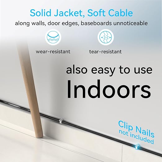 Cat6a Ethernet Cable Slim 75ft Outdoor&Indoor, 28AWG Pure Copper Cat6 Internet - Image 3
