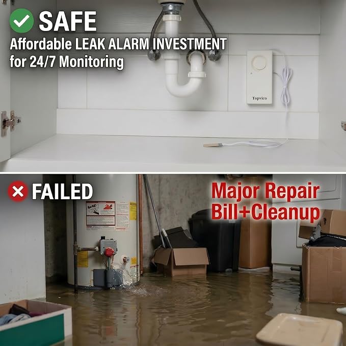 Water Leak Detector Alarm, 120dB Flood Alert - Image 8