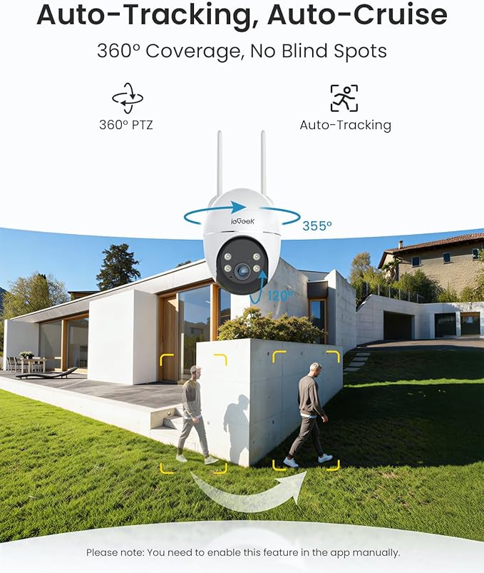 ieGeek Solar Security Cameras Wireless Outdoor, WiFi Surveillance Camera - Image 3