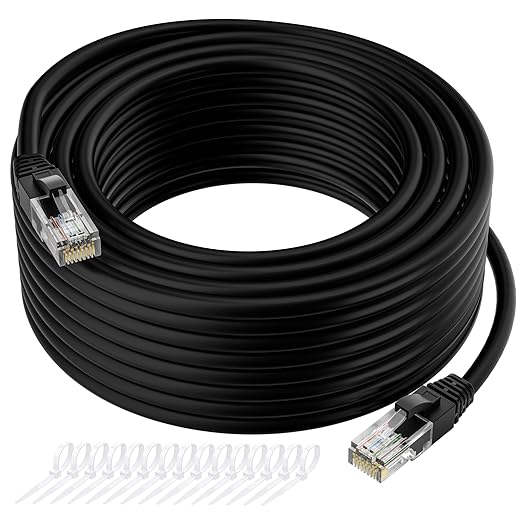 Cat5e Ethernet Cable 35 FT, Long Cat 5e Internet Cable, Standard RJ45 Connector by Kxable