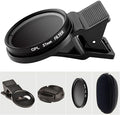 37mm CPL Polarized Phone Camera Lens, Universal Clip On CPL Phone Filter Lens by VLUOO