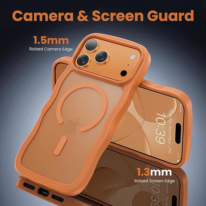 toushion for iPhone 17 Pro Max Case Cute Orange, Fits MagSafe, Matte Skin - Image 6