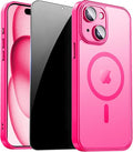 for iPhone 15 Case with Privacy Screen Protector and Camera Protection by ZOZDOKG