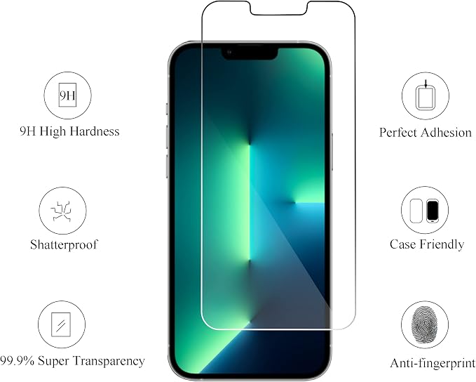Ailun Screen Protector for iPhone 14 Plus/iPhone 13 Pro Max, 3 Pack Case - Image 2