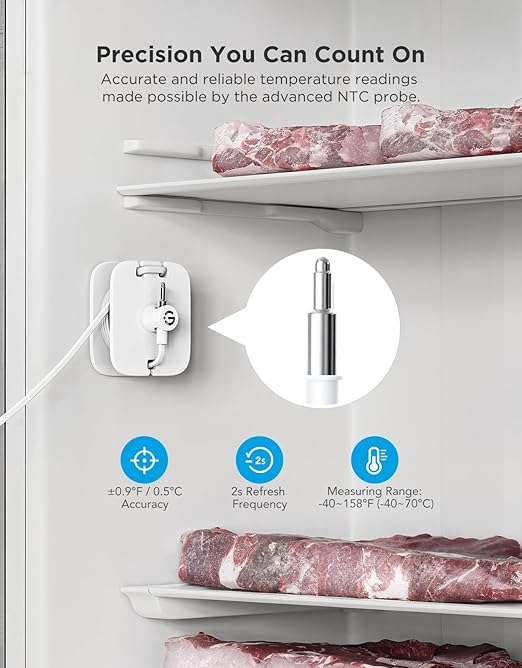 GoveeLife Refrigerator Freezer Thermometer 2 Pack, Smart APP Alerts - Image 5