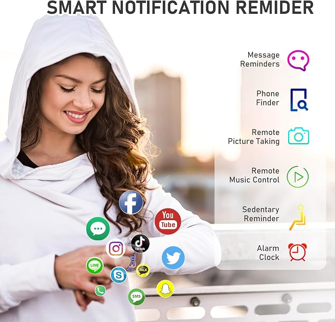 Fitness Tracker with 24/7Heart Rate, Blood Pressure, Sleep Tracking, Activity - Image 3