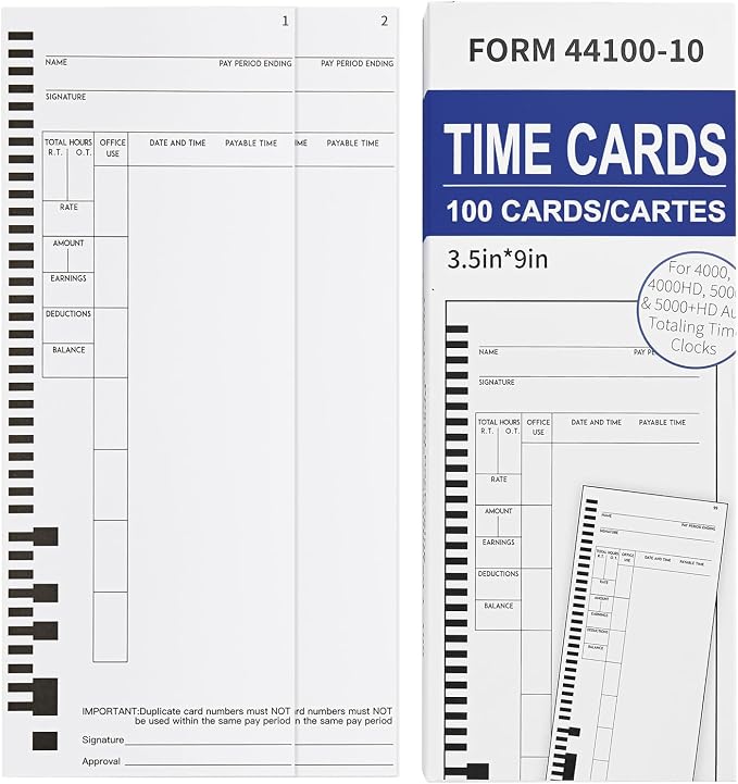 44100-10 Employee Time Cards, 10 Boxes of 100, Includes 1 Compatible 5000R by Unknown