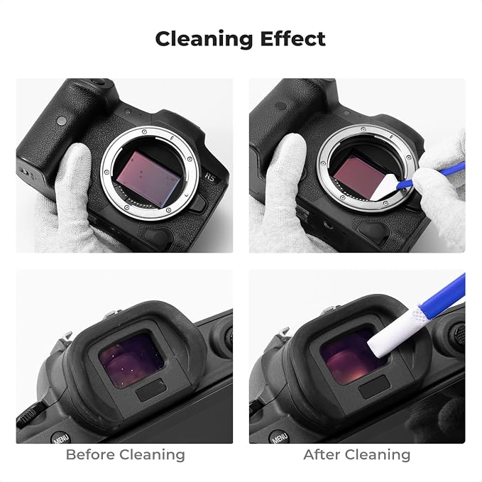 K&F CONCEPT 2-1 24mm Full Frame Sensor Cleaning Swab, Viewfinder Cleaning Swab - Image 8
