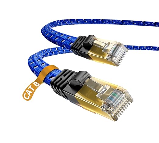 Cat 8 Ethernet Cable, DanYee Nylon Braided 16ft CAT8 High Speed Professional by DanYee