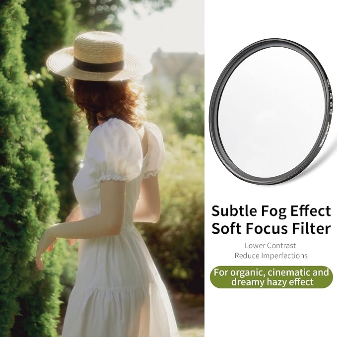 Walking Way 49MM White Pro Mist Diffusion Lens Filter, Dreamy Fog & Soft Glow - Image 2