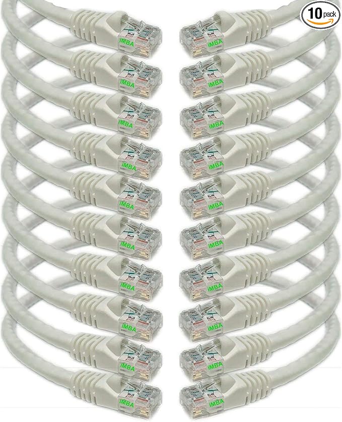iMBAPrice 50 ' Cat5e Network Ethernet Patch Cable, 10 Pack by iMBAPrice