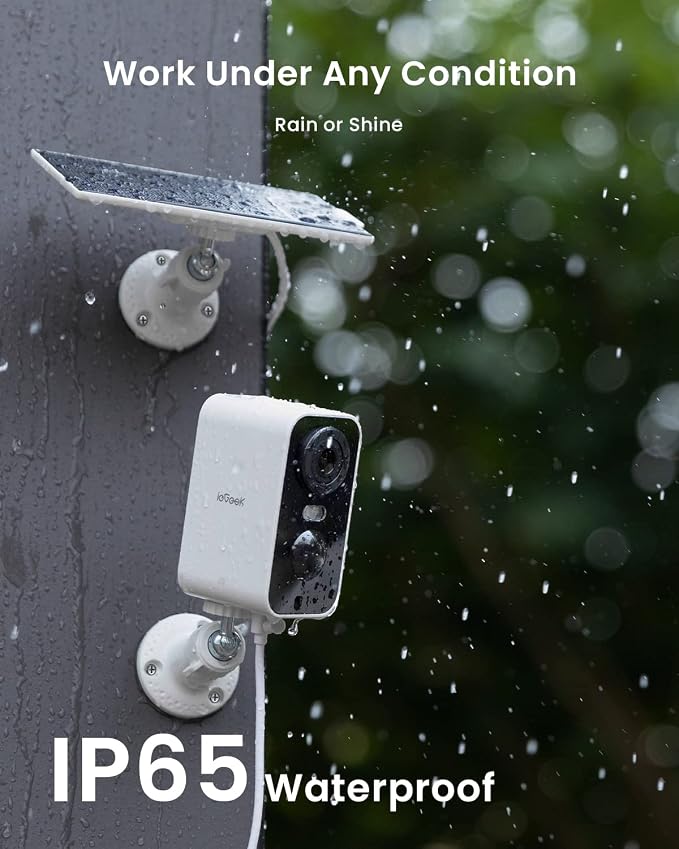 ieGeek Solar Security Cameras Wireless Outdoor, 2 Pack 2K WiFi Battery Camera - Image 9