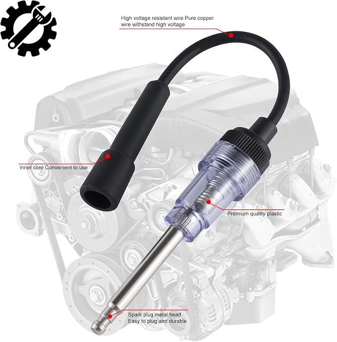 SINGARO Inline Spark Plug Tester, Plug-in Engine Ignition Tester, Car Exterior - Image 3