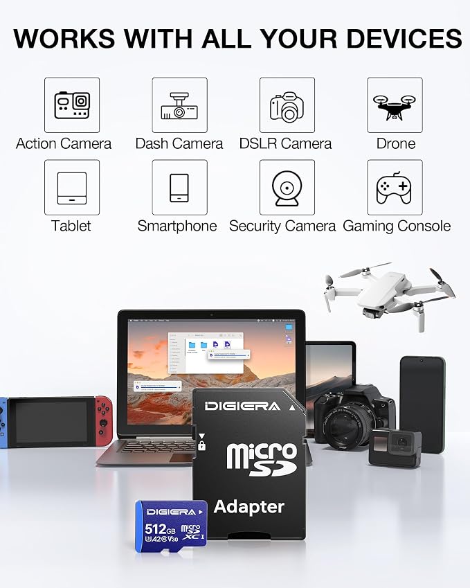 DIGIERA 512GB LT100 microSDXC UHS-I Memory Card - Image 3