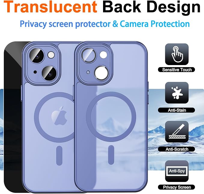for iPhone 14 Case with Privacy Screen Protector and Camera Protection - Image 2