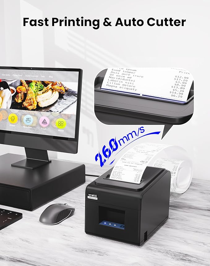 vretti Thermal Receipt Printer, Not Support - Image 3