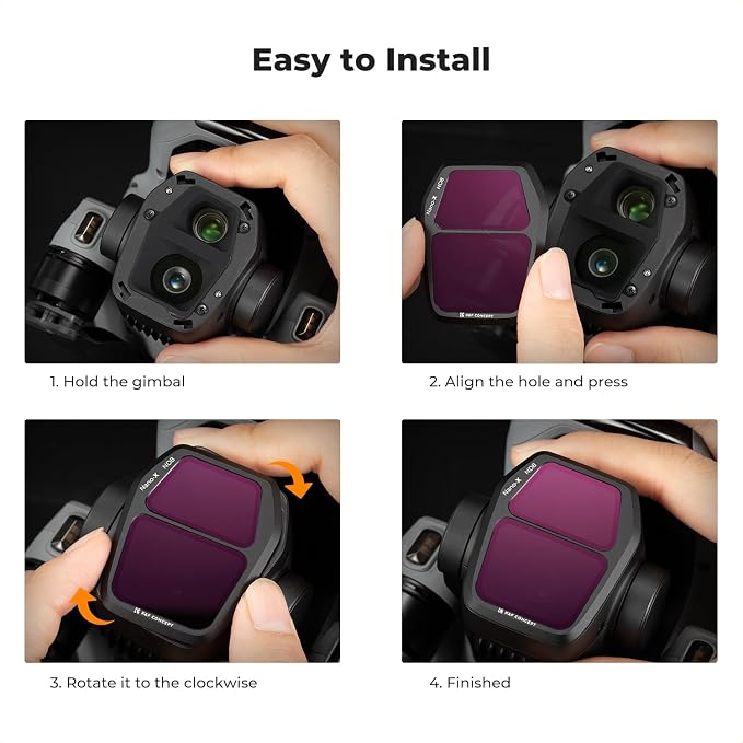 K&F CONCEPT ND Filter Set for DJI Air 3S, HD Optical Glass/Multi-Coated Drone - Image 7