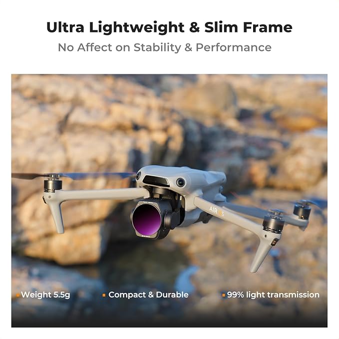 K&F CONCEPT ND PL Filter Set for DJI Air 3S, HD Optical - Image 5