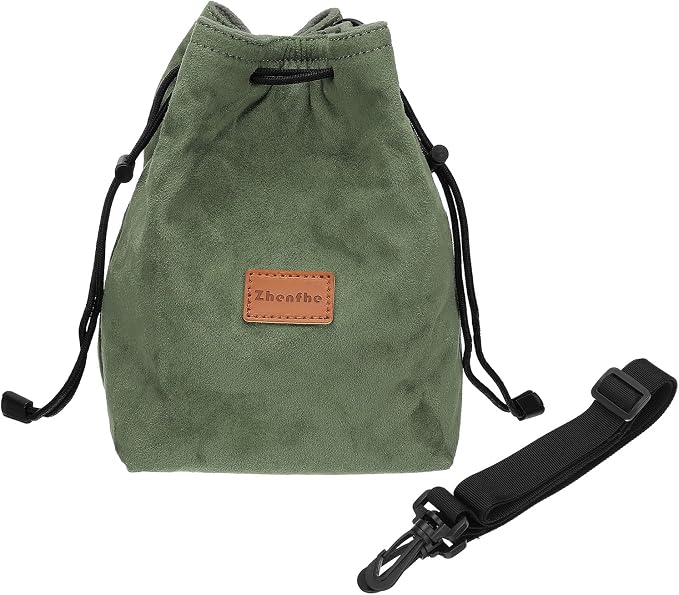 PATIKIL 6.3 x 4.3 Inch Camera Lens Pouch, S Size Drawstring Lens Case Flannel by PATIKIL