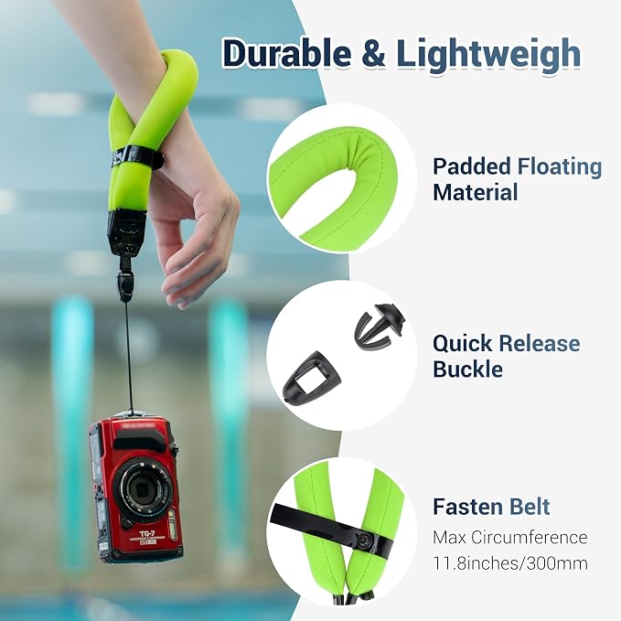 JJC Waterproof Camera Floating Wrist Strap - Image 4