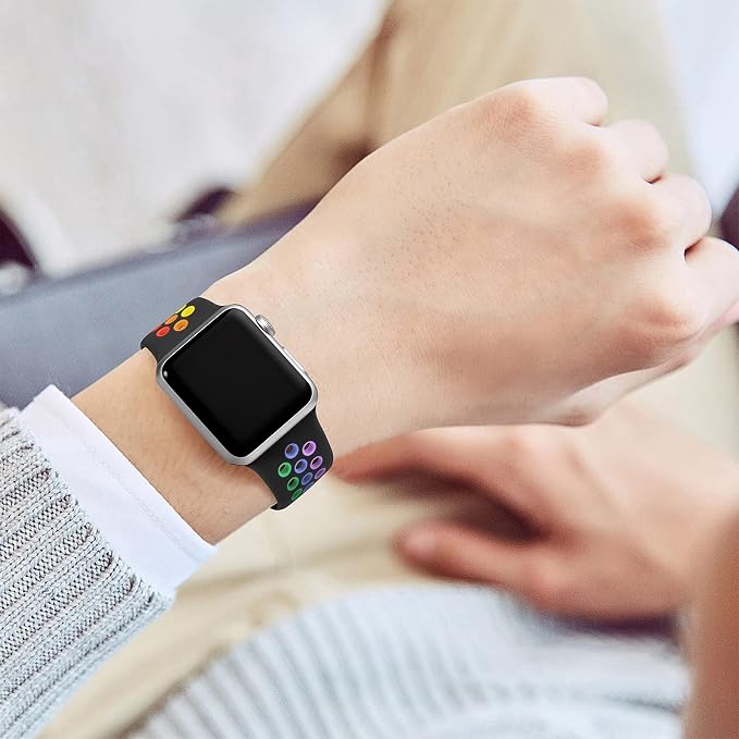Lerobo Compatible with Apple Watch Band 41mm 42mm 40mm 38mm, Soft Silicone - Image 7