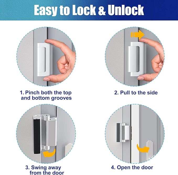 2Pack AceMining Door Reinforcement Lock Withstands 800lbs of Force - Image 4
