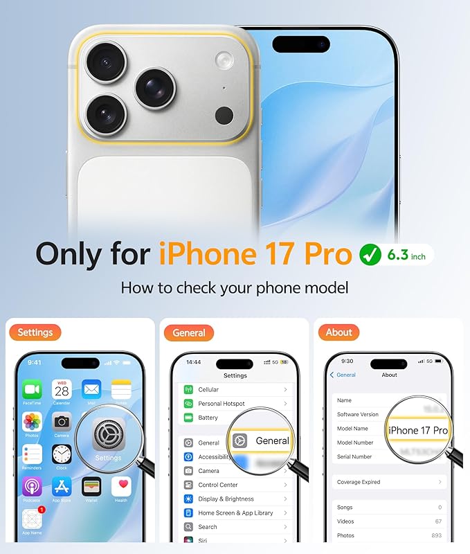 FNTCASE for iPhone 17 Pro Case: Translucent Matte Cases - Image 2