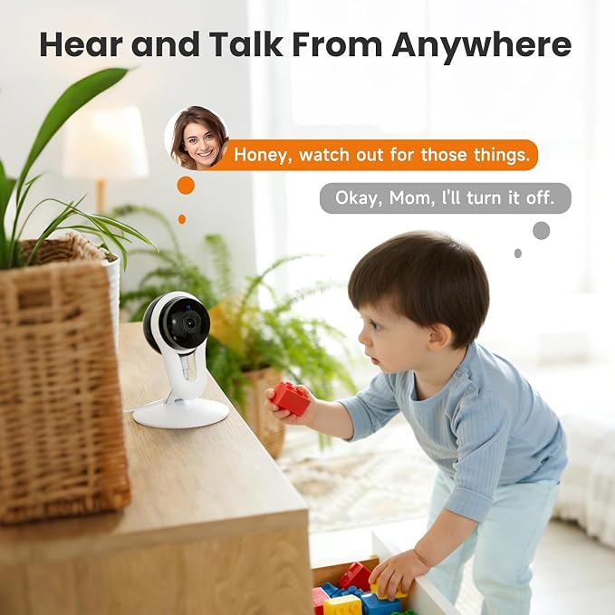 Smart Indoor Pet Camera with Phone App, 2K Home Camera - Image 4