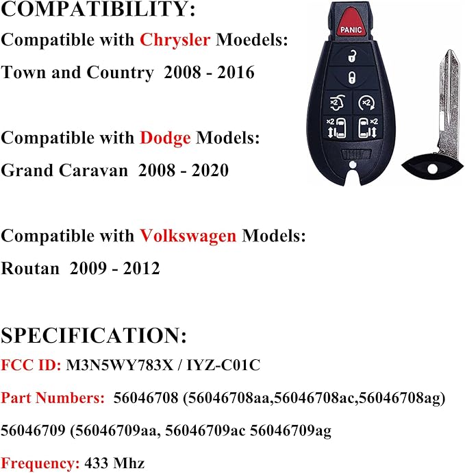 MechanMagic Key Fob Replacement Compatible - Image 3