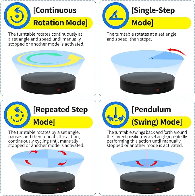 360 Rotating Platform, 13.8Inch/35cm Remote Motorized Turntable, 400lbs - Image 3