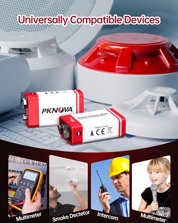 PKNOVA 9V Batteries Carbon 9 Volt Battery - Image 7