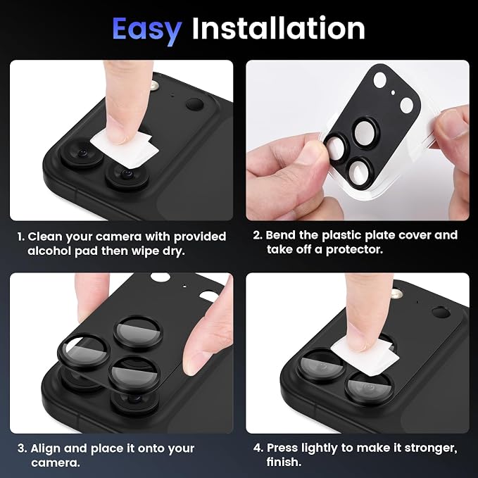 Tensea for iPhone 17 Pro Camera Lens Protector, Metal Aluminum Alloy Tempered - Image 7