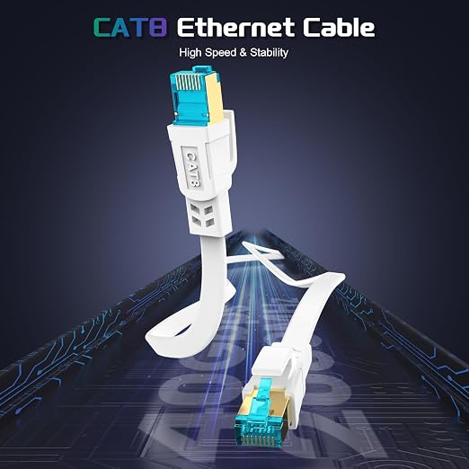Cat 8 Ethernet Cable 50 FT, Heavy Duty High Speed 40Gbps 2000Mhz Internet - Image 3
