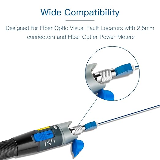 6Pcs Visual Fault Locator Fiber Adapter, Fiber Optic Connector, Single Mode - Image 5