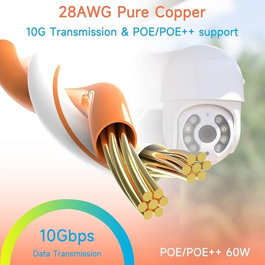 Cat6a Slim Ethernet Patch Cable 200ft Outdoor & Indoor, Flexible 10G Cat6 - Image 4