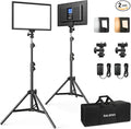 RALENO 13" Edge-Lit LED Video Light Panel Kit, Bi-Color 2500K-6500K Soft Studio by RaLeno