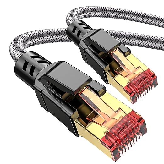 Cat 8 Ethernet Cable 65 ft, 40Gbps 2000Mhz High Speed Gigabit LAN Internet by Ltemziiy