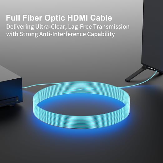 RUIPRO 8K Detachable Full Fiber Optic Armored HDMI 2.1 Cable 25FT, Ultra High - Image 5