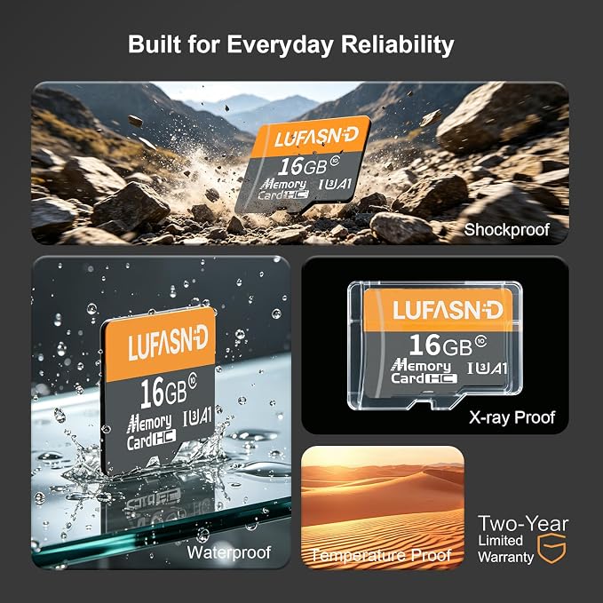2-Pack 16GB Micro SD Card with Adapter, High Speed U3 C10 V30 SDXC Memory Card - Image 6