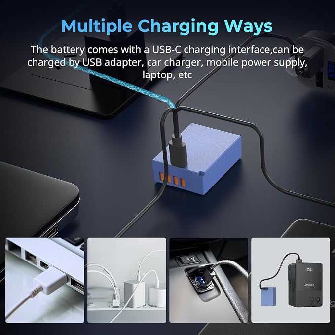 SMALLRIG NP-W126S Battery, 1050mAh Replacement USB-C Battery - Image 5